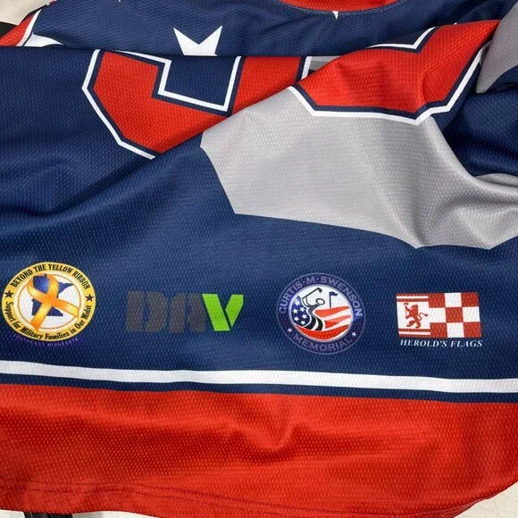 5ivehole Men's #35 Ice Hawks Hockey Jersey Shirt NA3HL Size XL Heavy America USA - Picture 8 of 11